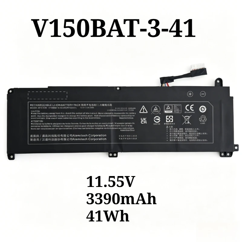 V150BAT-3-41 11.55V 41Wh V150BAT-4-53 15.2V 53.35Wh Li-ion Laptop Battery for Hasee Z7 DA5NP DA5NS DA5NB DA7NS DA7NP Z7T-DA7NP