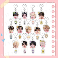 KPOP S.COUPS JEONGHAN Cartoon Keyring Pendant JOSHUA HOSHI WONWOO MINGYU Cute Figure Acrylic Keychain Bag Accessories Fans Gift