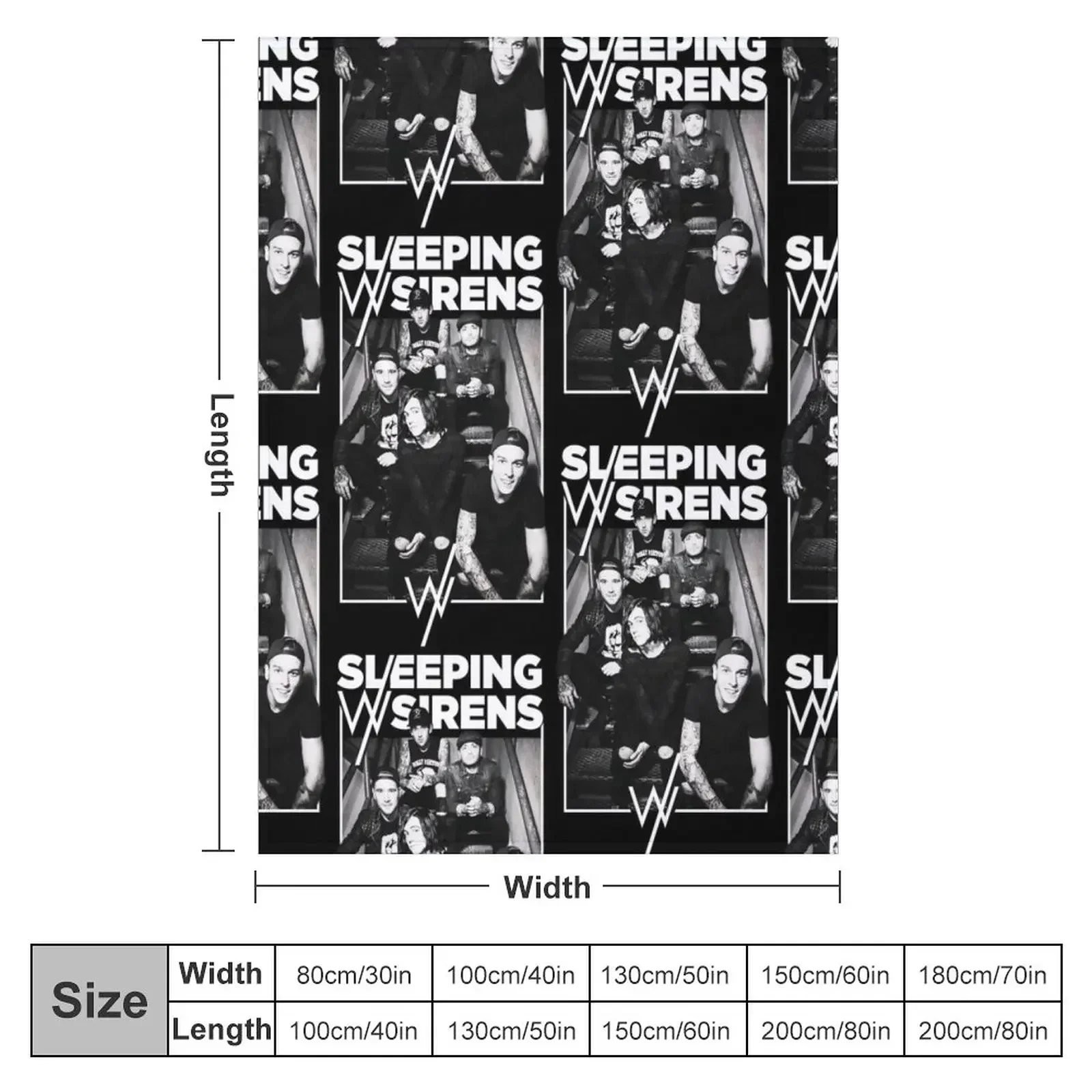 Sleeping with sirens - Band T-shirt Throw Blanket Travel halloween Giant Sofa Blankets