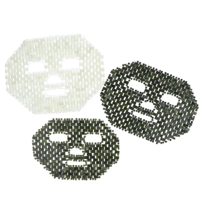 1Pc Natural Jade Sleep Mask Facial Eye Cooling Stone Massage Tool Jade Facial Mask For Puffy Eye Dark Circle Gift