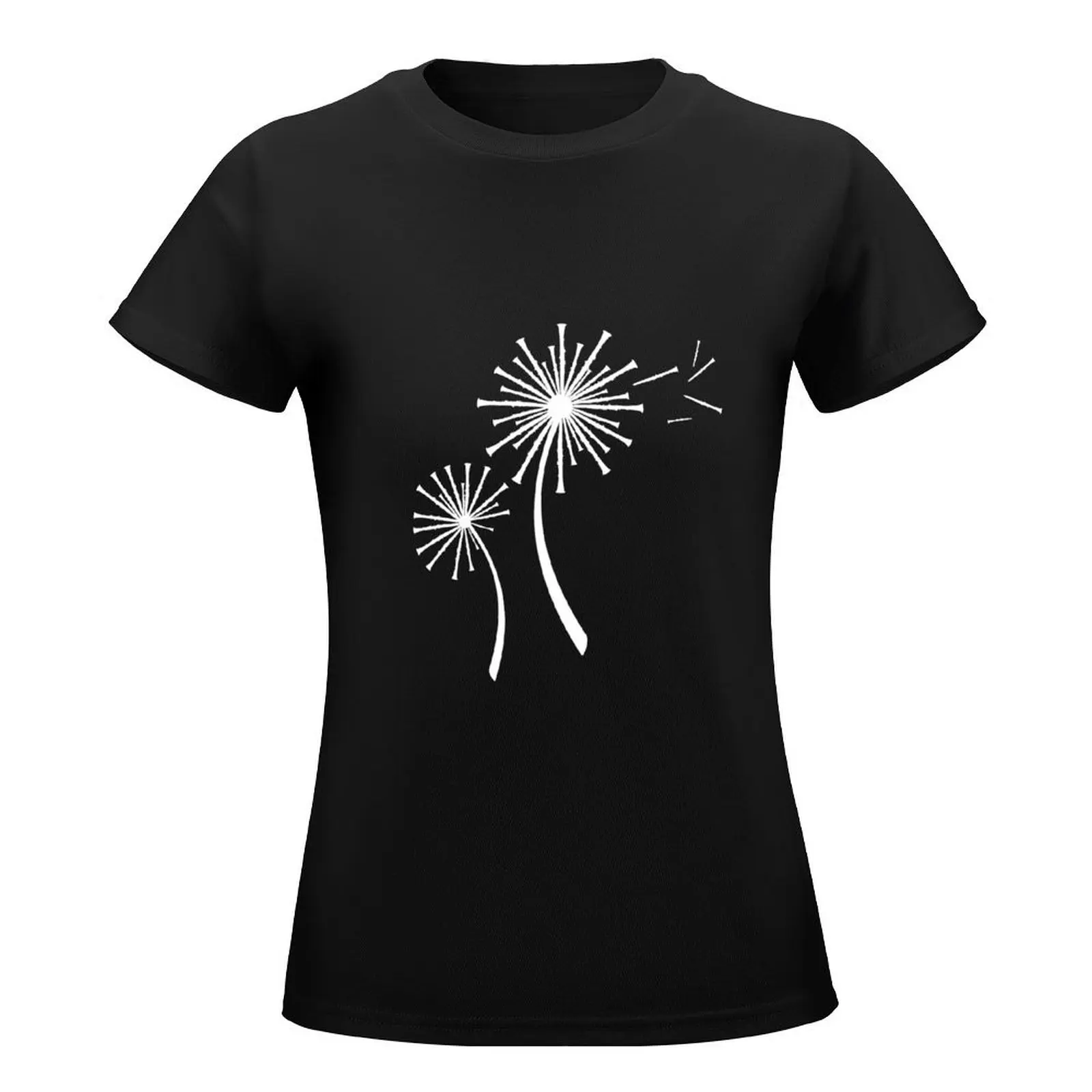 Dandelion Clarinet Flower Music Instrument T-Shirt lady clothes kawaii clothes aesthetic clothes workout shirts for Women