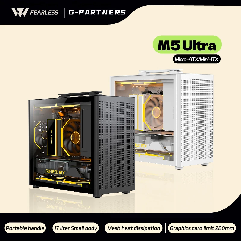 

Question M5 PC case M-ATX Portable Computer Case ITX Motherboard ATX/SFX Power Supply Support U3 Desktop MINI Small Chassis