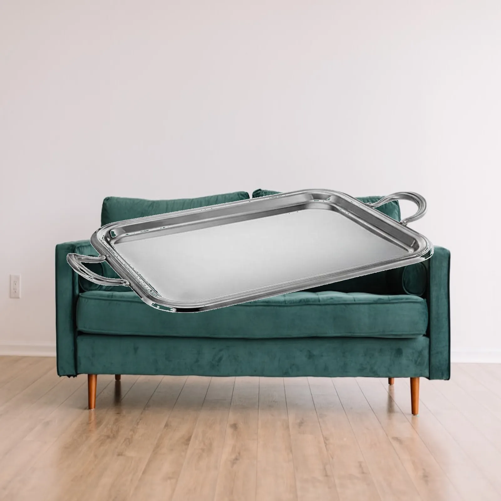 Durable Stainless Steel Serving Tray for Afternoon Tea Dinner Events Luxury Hotel Restaurant Tableware