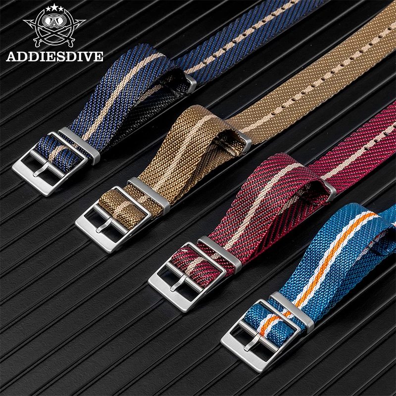 

New Style Nylon Watchband 20mm Nylon Watch Strap Universal Watch Accessories Watch Part Replacement Bracelet Band Diver's Strap