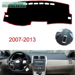 Car Dashboard Avoid Light Pad Instrument Platform Desk Cover Mats Carpets Auto Accessories for Toyota Corolla 2007 to 2013