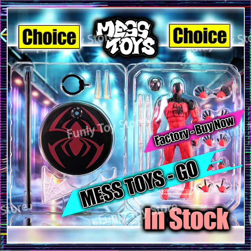 

В наличии беспорядочные игрушки Человек-паук Алый паук Kaine Parker Messtoys Человек-паук Черный костюм Симбиот Аниме Фигурка Подарки Игрушки