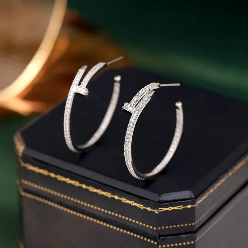 New High-end Pavé Zircon Earrings For Women Party Earrings High-end Jewelry Earrings Accessories Valentine's Day Gift image 4