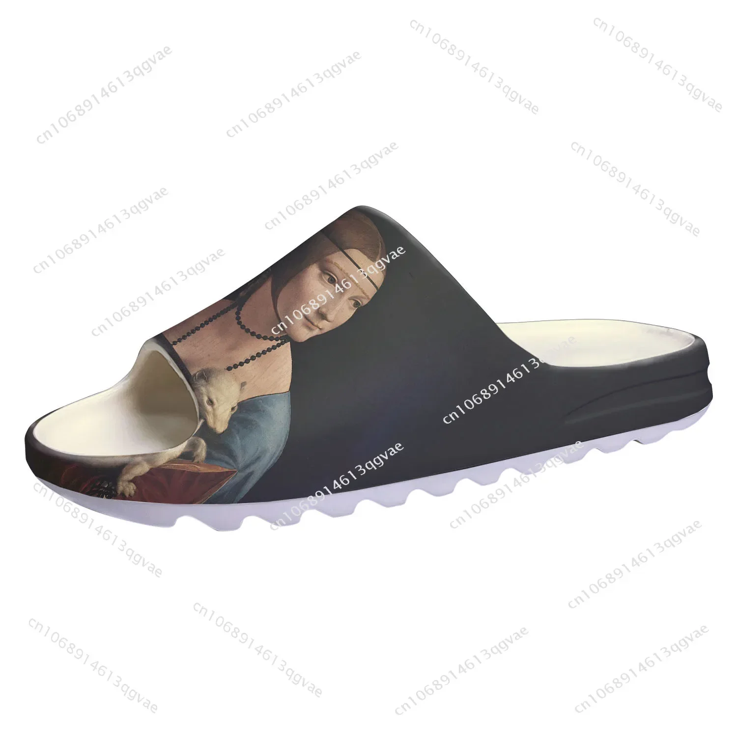 

Lady with an Ermine Soft Sole Sllipers Home Clogs Step on Water Shoes Mens Womens Teenager Bathroom Customize on Shit Sandals
