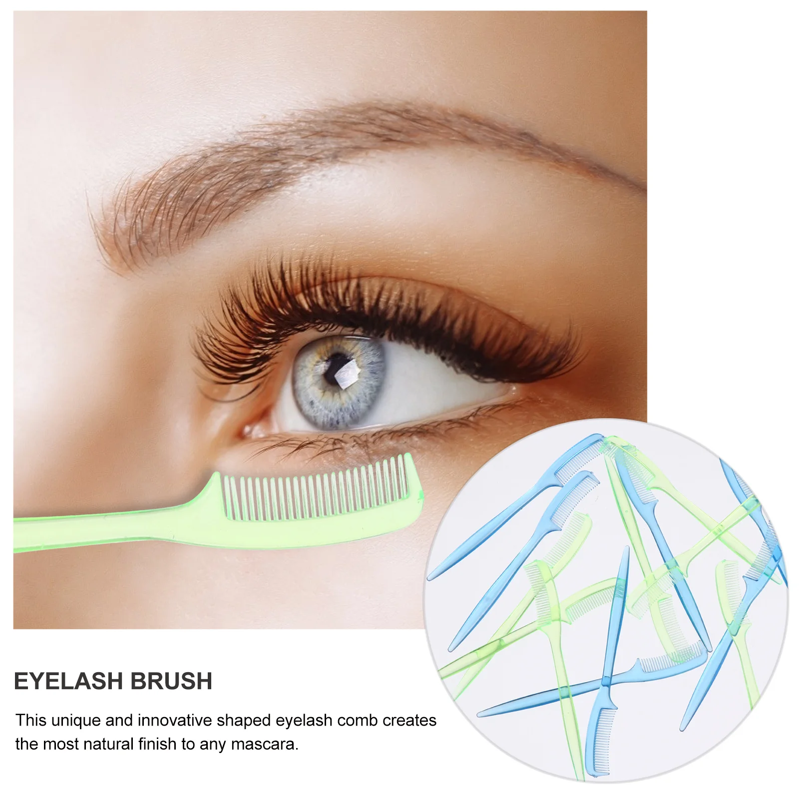 100 個まつげコームラッシュ眉マスカラブラシプロのメイクアップツールまつげエクステンション偽まつげサロン家庭用
