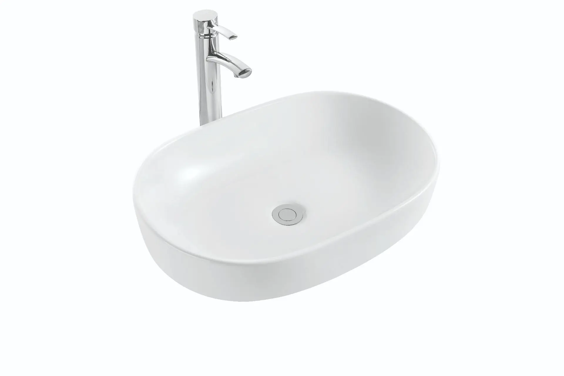 Pot on ceramic table European modern minimalist style Hotel washbasin with overflow hole Home balcony bathroom wash.