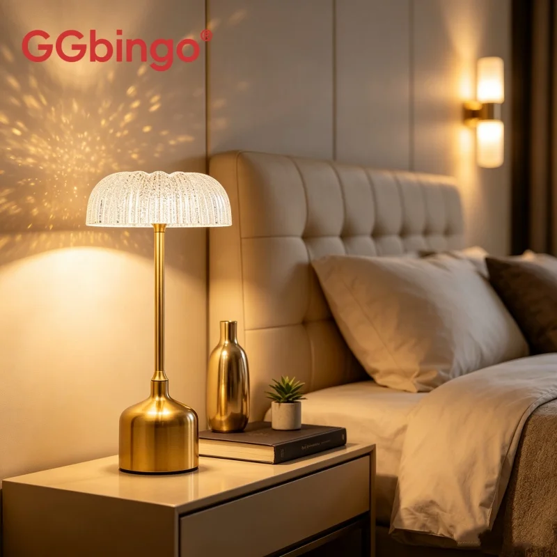 GGbingo Table Lampe Luxury Crystal Lampshade Design LED Desk Reading Light Led Desk Lamp for Bedroom Room Home Bar Bedside Decor