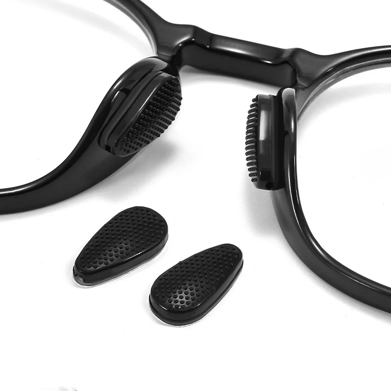 10 piece set of soft anti slip eyeglass nose pads | invisible comfortable cushion pad, with adhesive backing, available in black