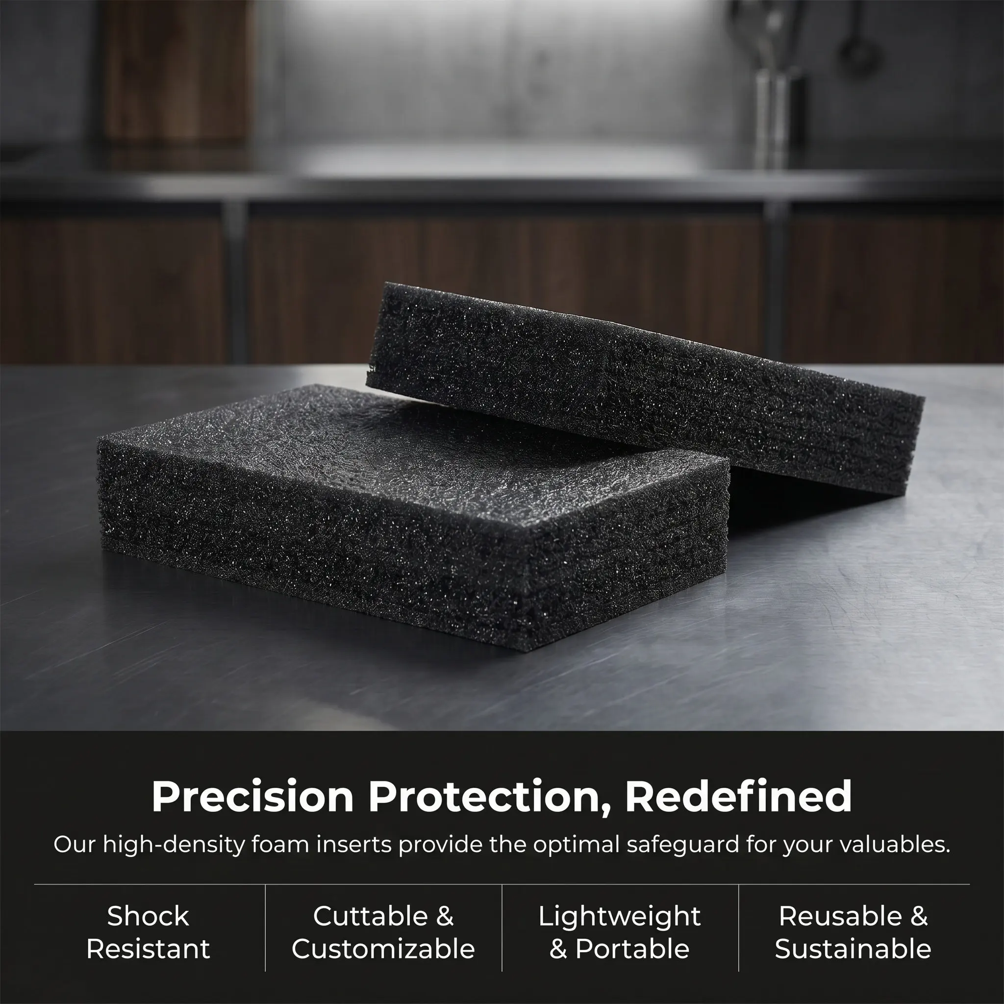 2Pcs Epe Foam Pads Black Cuttable Packing Cushion Protective Inserts for Tool Box Camera Case Storage Foam Sheets
