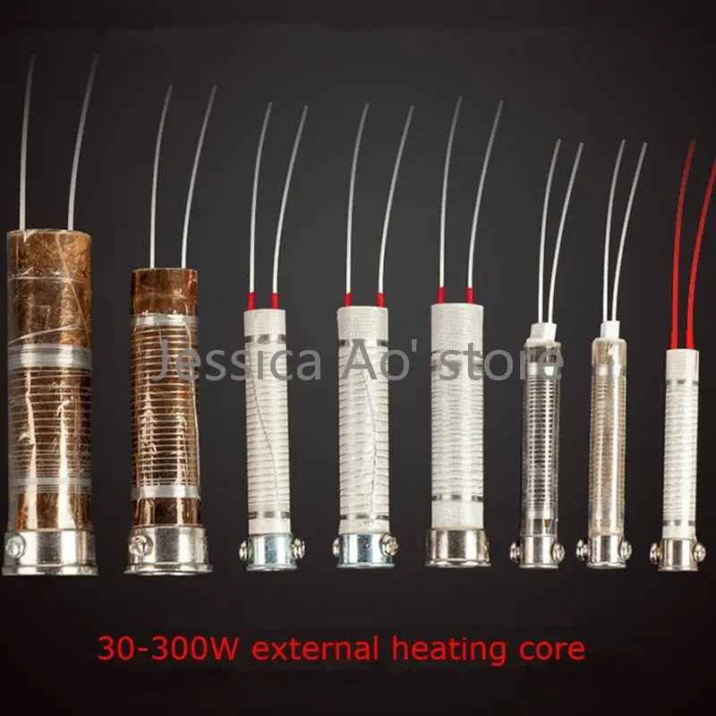220V 30-300W External Heating Core Cermaic Mica Soldering Iron Core Replacement Parts Long Life