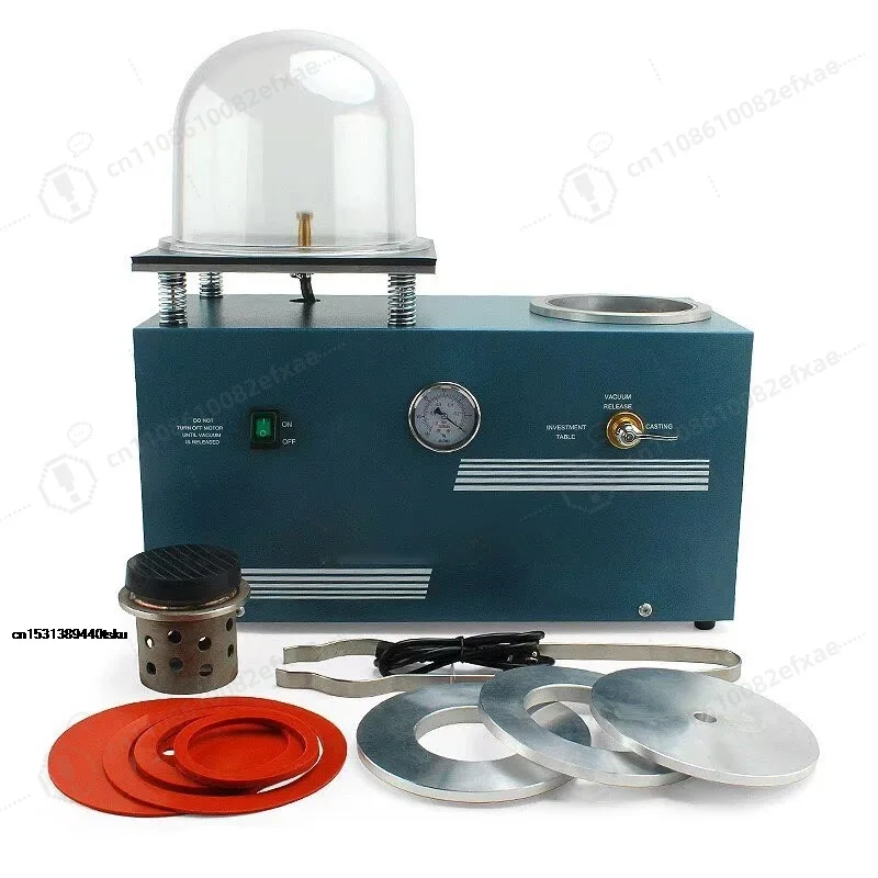2L Jewelry Vacuum Casting Machine Small Vacuum Injection Molding Equipment for Gold Silver Ring Making 220V