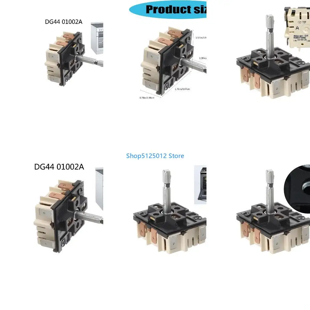 G8TC DG44-01002A 7Pin Gas Stove Power Switcher Heat Resistant Metal Construction For Safe Accurate Temperature Regulation