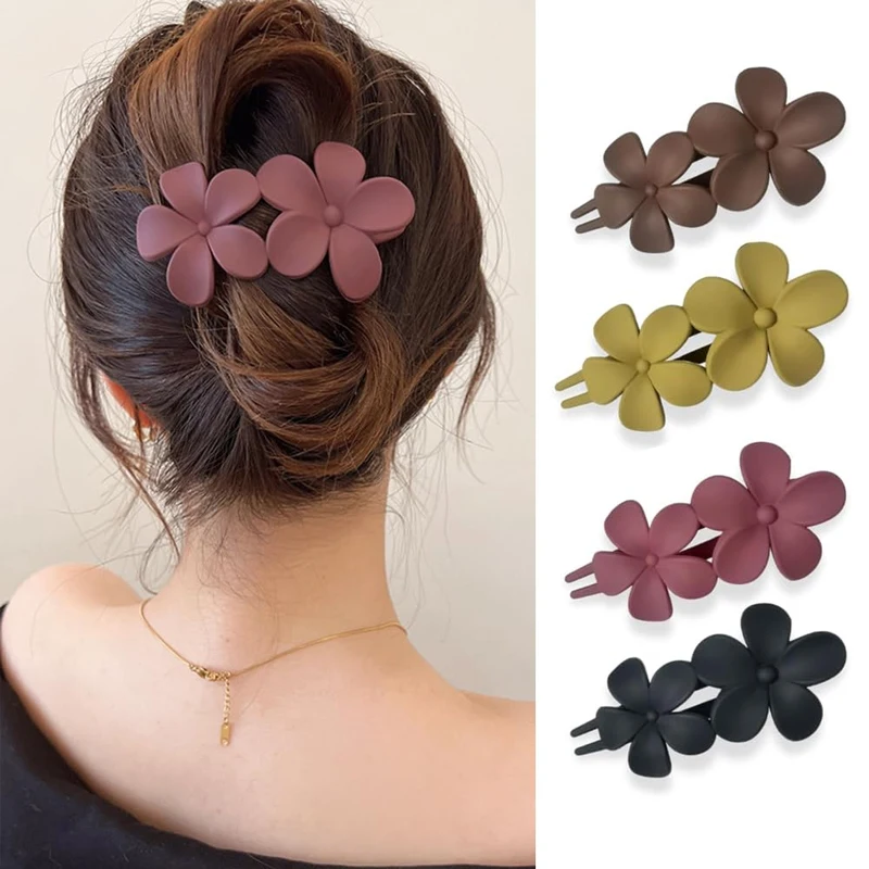 4Pcs Flower Hair Cl… - image