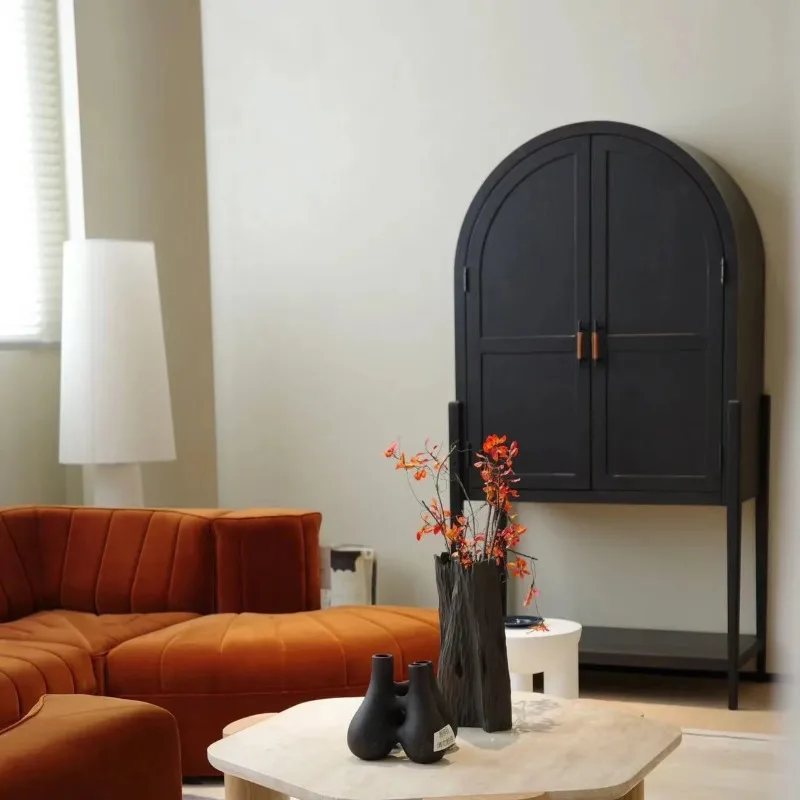 

Side cabinets, porch cabinets, living room arched medieval wine cabinet furniture against the wall