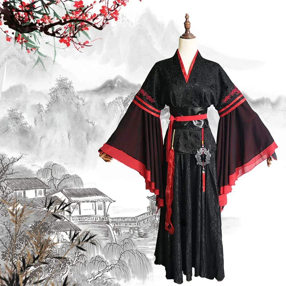 Costume de Cosplay Wei Wuxian Mo Xuanyu pour Homme, Grand Maître de la Culture Démoniaque, avec Perruque