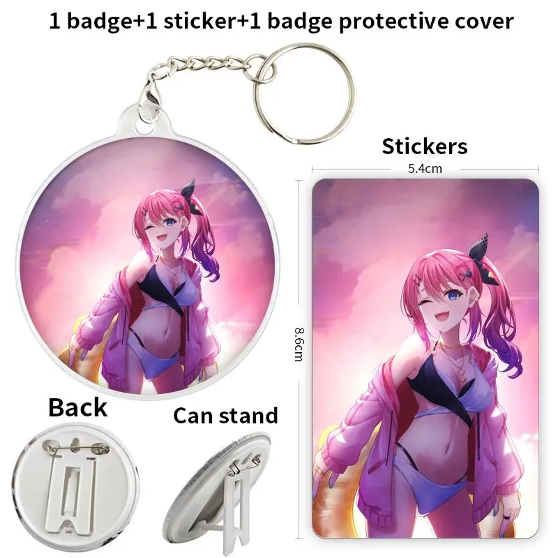 Kuramochi Meruto Channel Game Anime Character Badge Brooch anchor Peripherals Pin DIY Hat Pupil Tinplate Personalized Jewelry