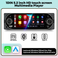 5.2 Inch Dual-Knob 1DIN MP5 Player Wireless Carplay Car Radio For Universal Car Play Auto Touch Srceen HD Video Smart BT Stereo