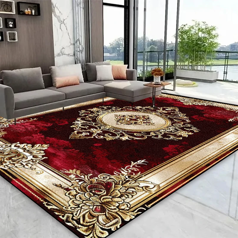 Gorgeous Retro Large Size Rugs Living Room Decoration Home Hotel Hall Carpet Bedroom Sofa Table Side Non-slip Floor Mat Tapete