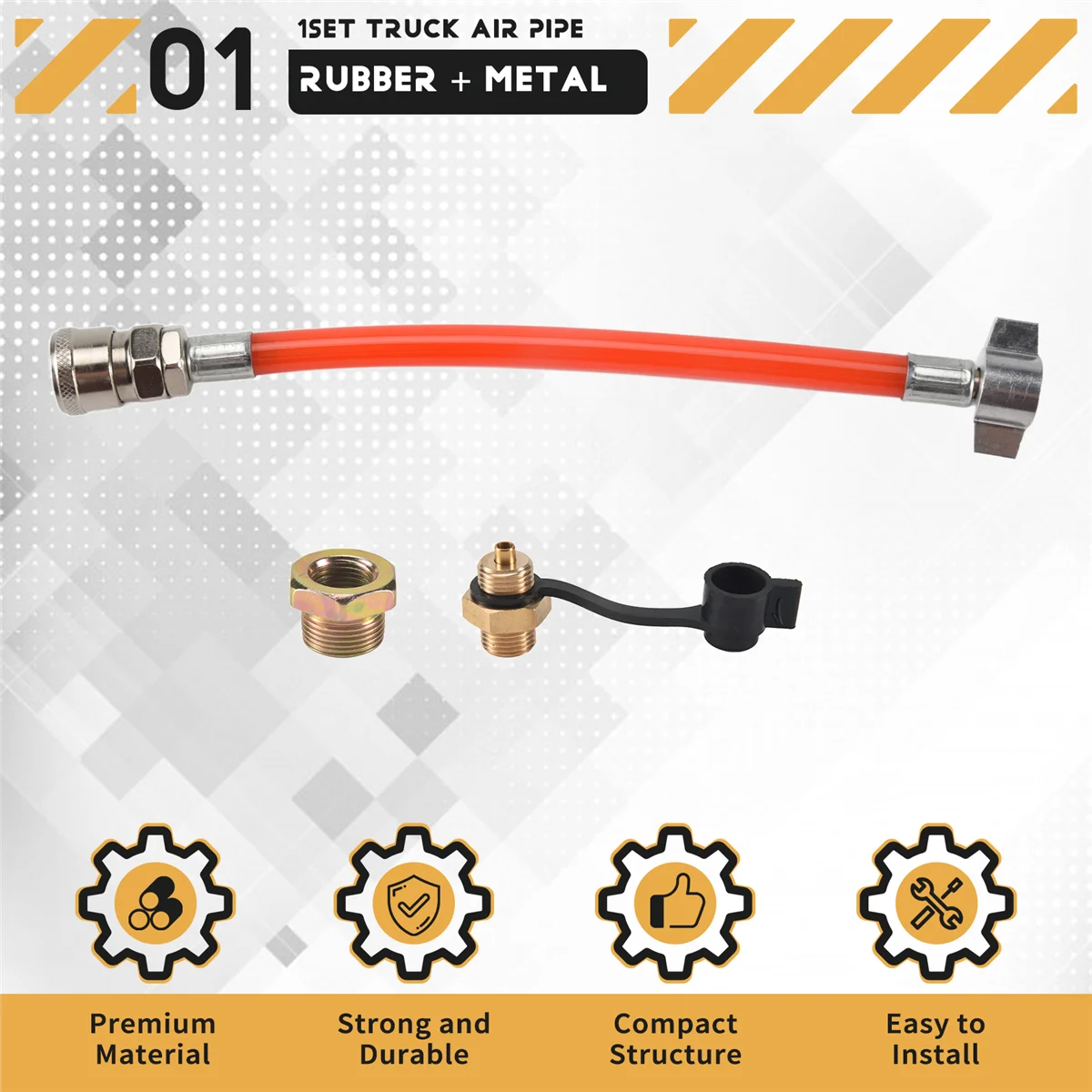 Truck Air Tank Air Intake Joint Connection Pipe Truck Air Pipe Truck Trailer Air Tank Dust Blowing Kit-LITE