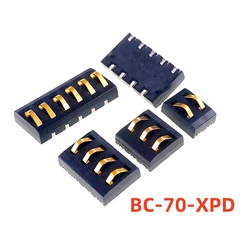 20 PCS Spring Compression Contact 4.0 MM Pitch 2 3 4 5 6 Pin Male Connector Surface Mount Battery Connectors Height 5.65mm