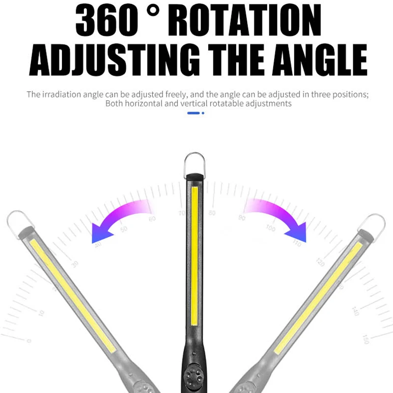 Luces de trabajo LED portátiles COB, lámpara de trabajo LED magnética inalámbrica, luces de inspección para reparación de automóviles, hogar, garaje, emergencia