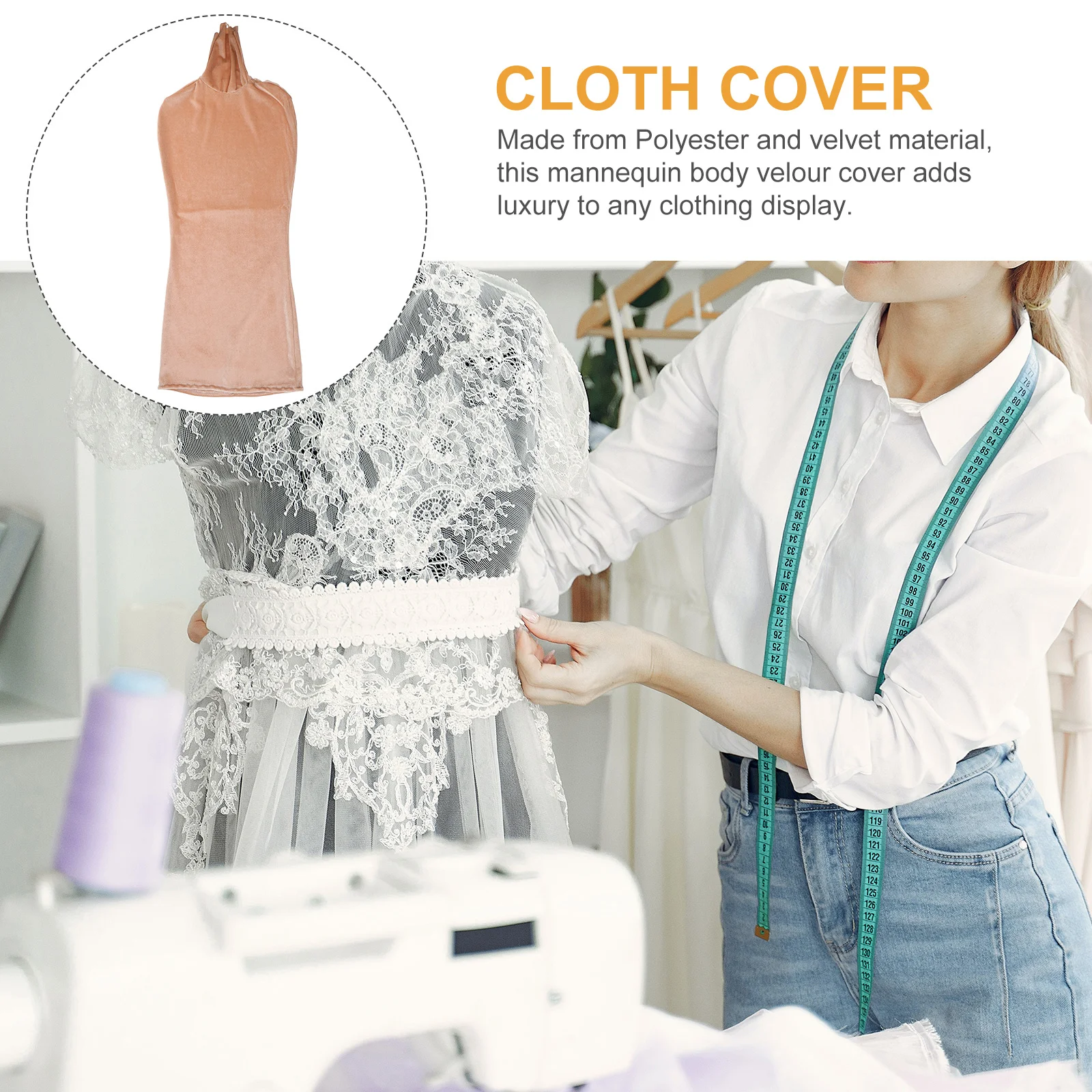 

Female Mannequin Cover Mannequin Body Velour Fabric Stretch Replace Easy Clean Clothing Display Accessory Fashion Store