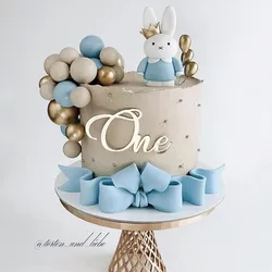 Baby 'S 1e Verjaardagsfeestje Taart Topper Goud Acryl Cake Decor Kinderen Een Jaar Oud Verjaardagsfeestje Taart Decoratie Jubileum Decor