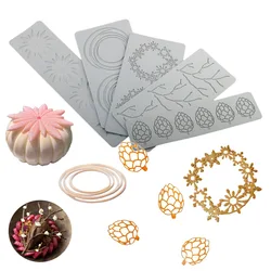 Branches Wreaths Sugar Flipping Lace Pad DIY Pine Nuts Flower Western Food Decoration Molecular Cuisine Baking Silicone Mold