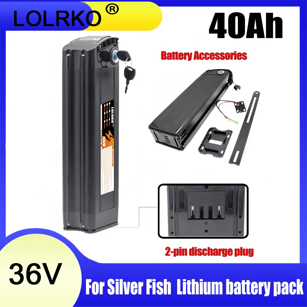 

36V 20Ah-50Ah， Equipped with charger, for Silver Fish lithium battery pack, compatible with 250W-1000W motors