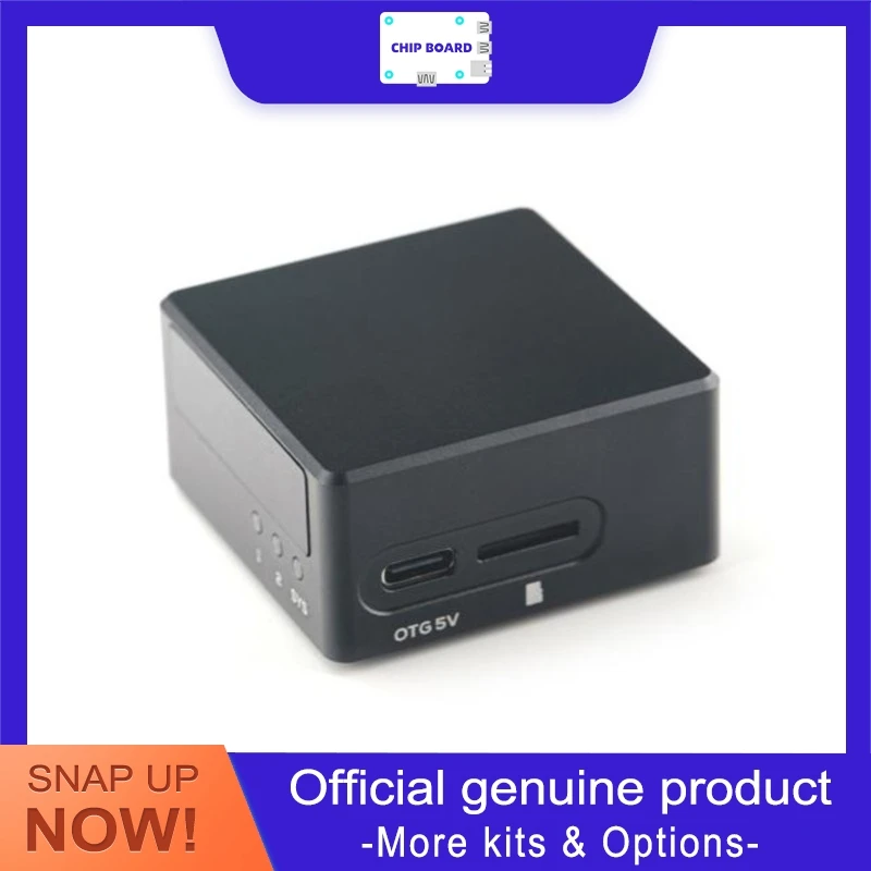 Friendly NanoPi R28S Palm Host on RK3528, Twin GbE Jacks, 1GB RAM, eMMC Plus Radio, Ships Ready for Linux