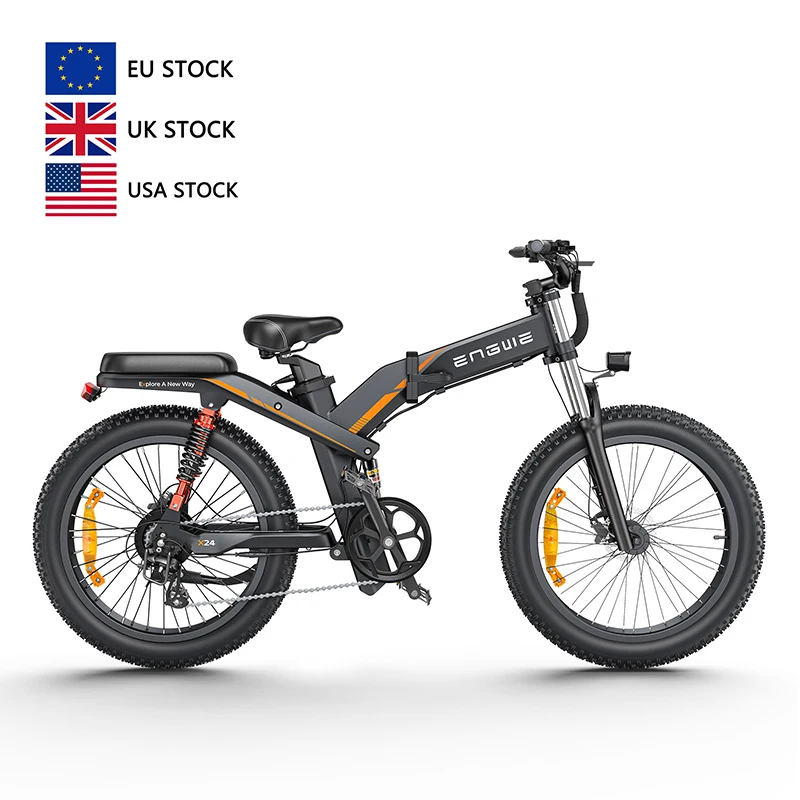 

ENGWE X24 SE Hydraulic oil brakes 20*4inch fat tires Triple Suspension Foldable E-bike engwe x24 stock 1000w 150km