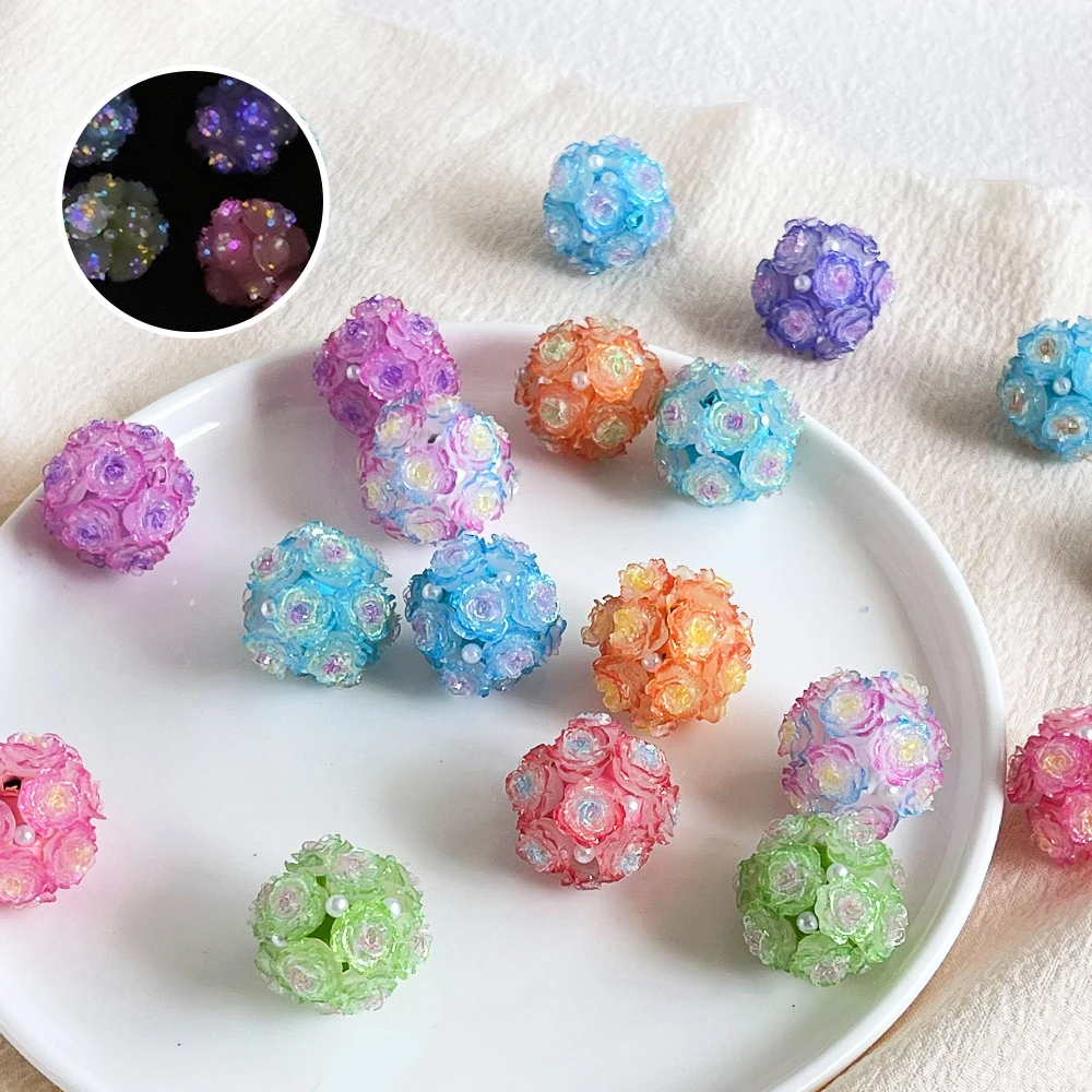 

Cordial Design 21*23MM 50Pcs Jewelry Findings & Components/DIY Bead/Luminous Effect/Hand Made/Flower Shape/Fancy Beads #18949
