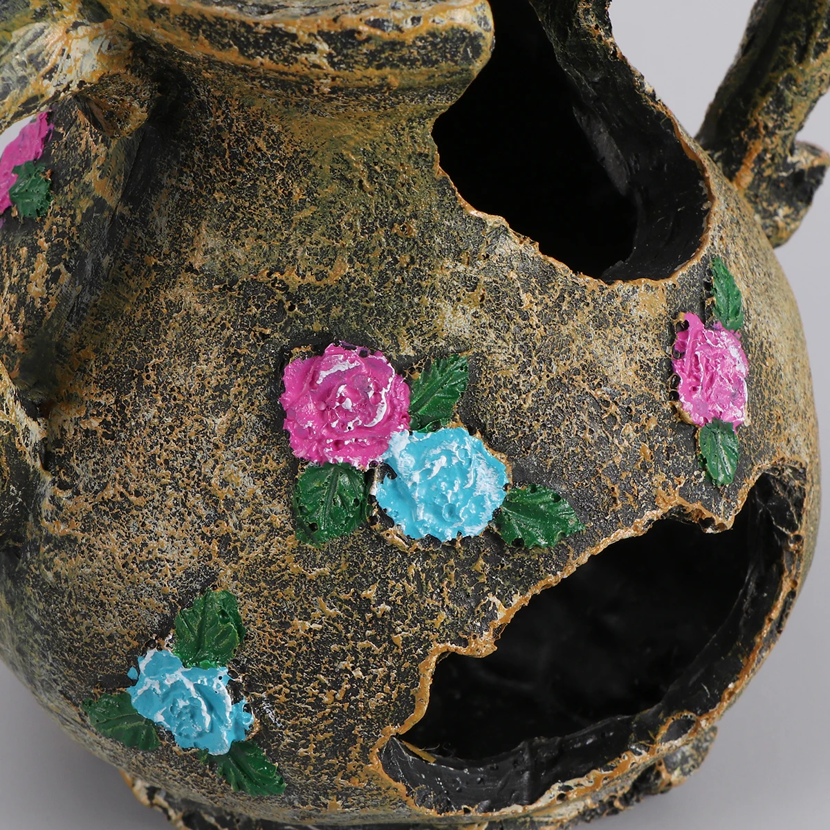 

Natural Resin Vase Aquarium Landscape Ornament Fish Tank Decor Hiding Cave Artificial Trunk Aquatic Equipment Home Office Gift