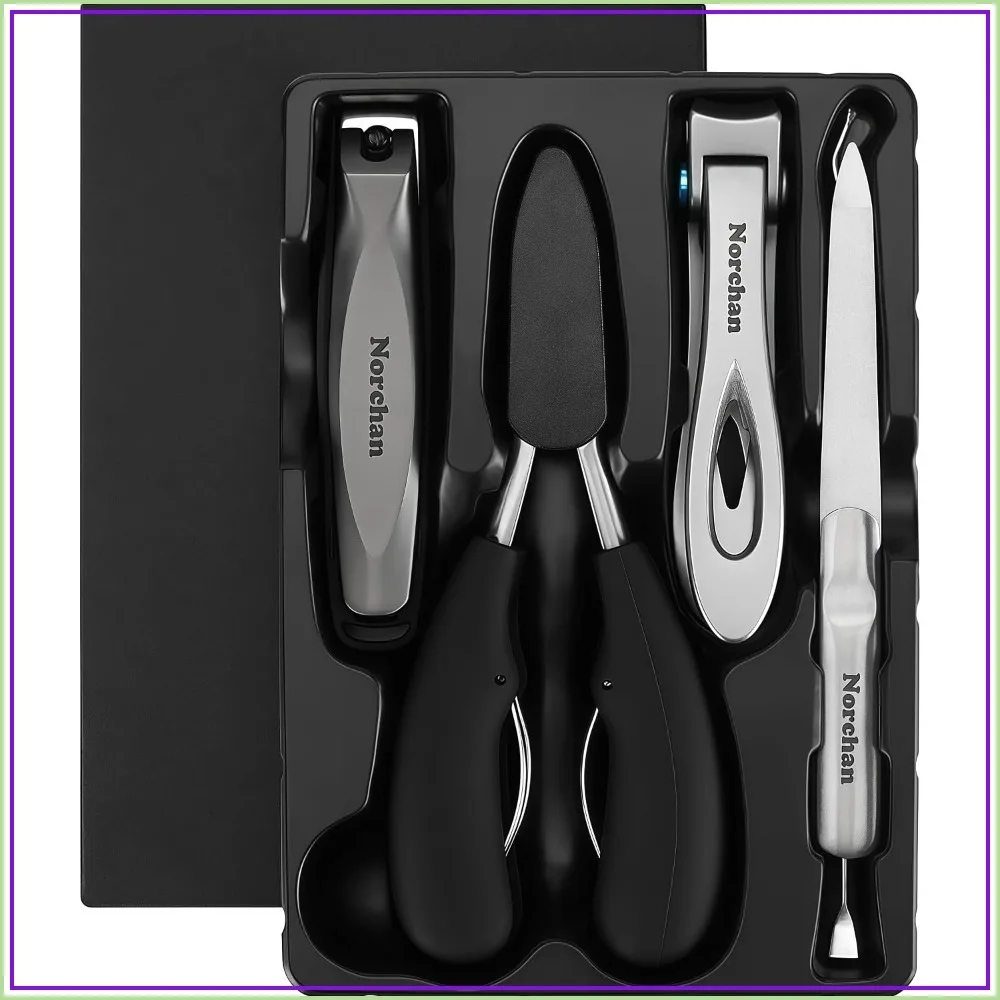 420J2 Stainless Steel Nail Clipper Set for Thick Nails with Nail File