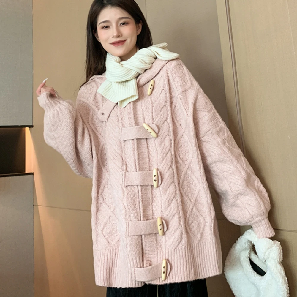 Maternity Cardigan Sweater Coat 2023 New Autumn Winter Clothes For Pregnant Women Korean fashion Pregnancy photoshoot Jackets