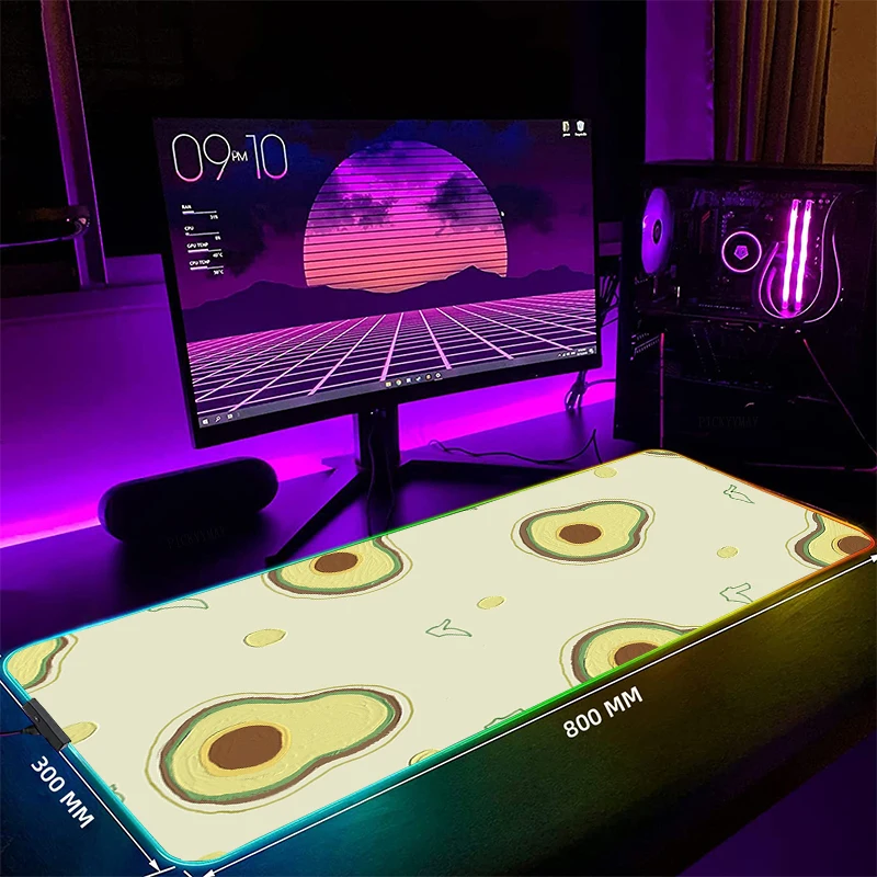 

Fruit Large RGB Mouse Pad Gaming Mousepad LED Mouse Mat Gamer Mousepads PC Desk Pads RGB Keyboard Mats XXL 35.4x15.7in