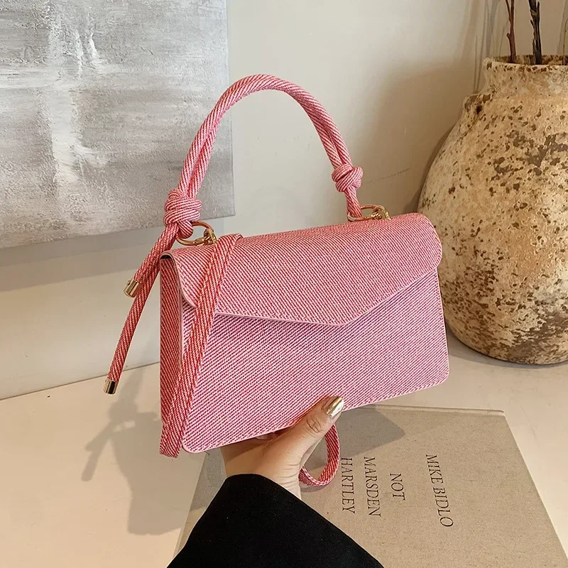 Women's fashion contrasting color portable small square bag women's versatile shoulder messenger bag