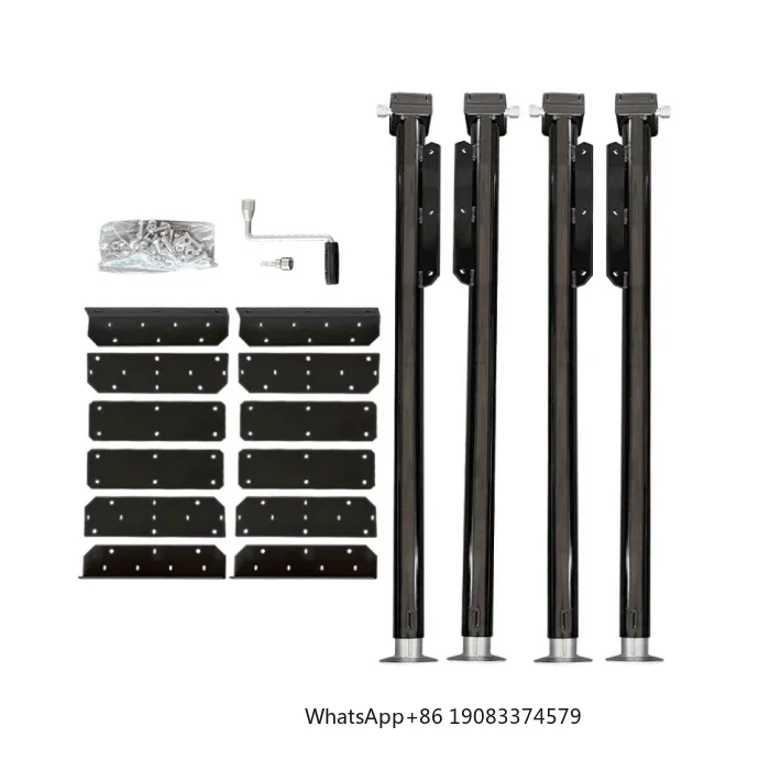 

Electric&manual Backpack Trailer Jack Stand Set of 4 High Lifting Jacks for Camper caravan Trailer 2500lbs Load 110-780mm Height