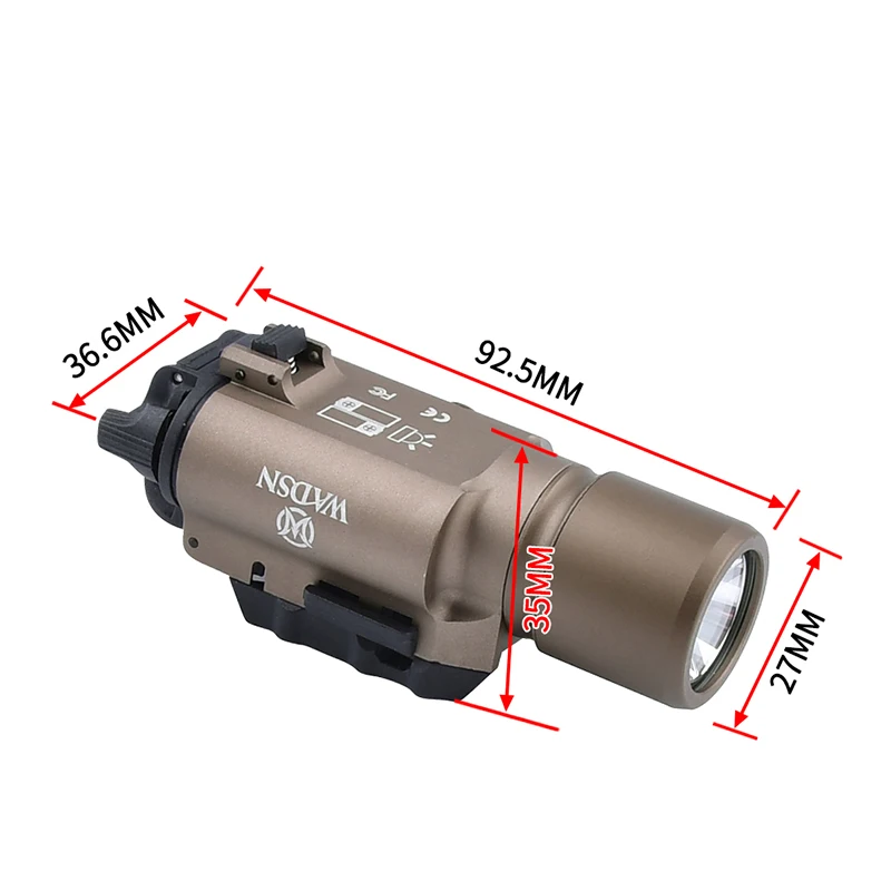 Surefir-linterna táctica X300 X300U, pistola de aire ligera para Glock 1911, 20mm, iluminación de campo de riel de caza