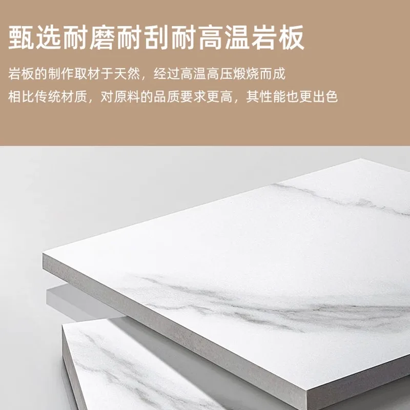 All solid wood bedside table simple high-end minimalist lock rock slab master bedroom home complete bedside table paint process