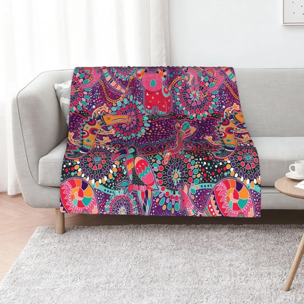 Australian Dreamtime Throw Blanket Soft Plush Plaid Fashion Sofas Blankets Sofas Of Decoration Large Quilt Blankets