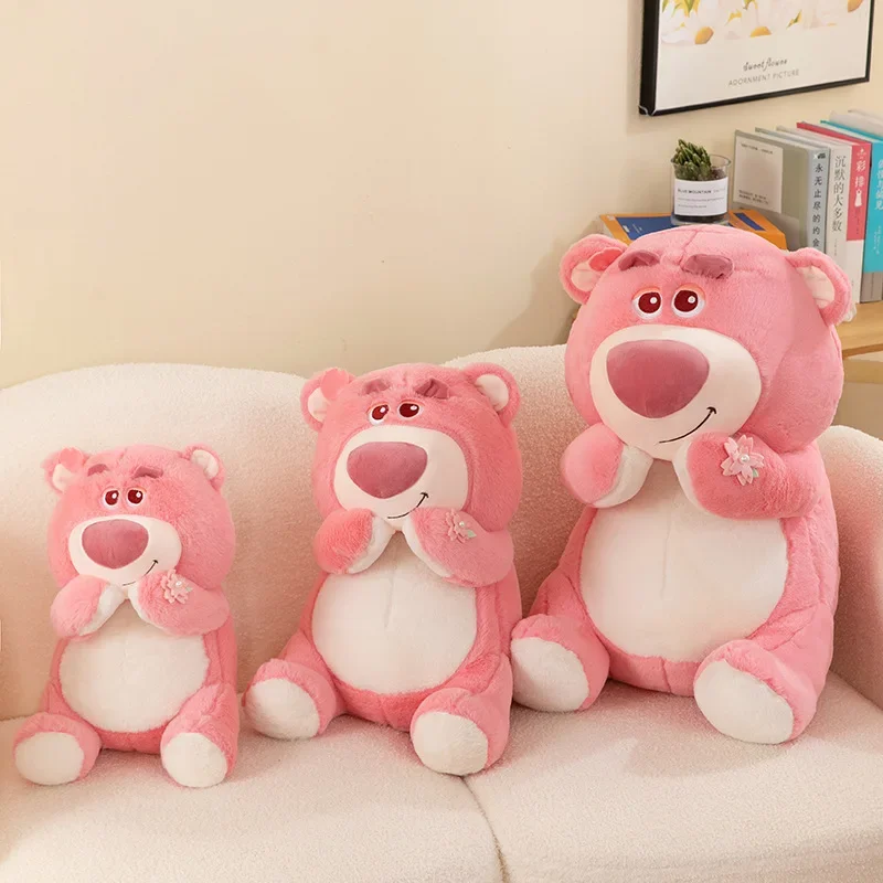 Disney-Peluche Ours Sakura Rose Beurre pour Enfants, Peluche Anime, Peluche Douce, Cadeau d'Anniversaire Kawaii, Mignon, 30-70cm