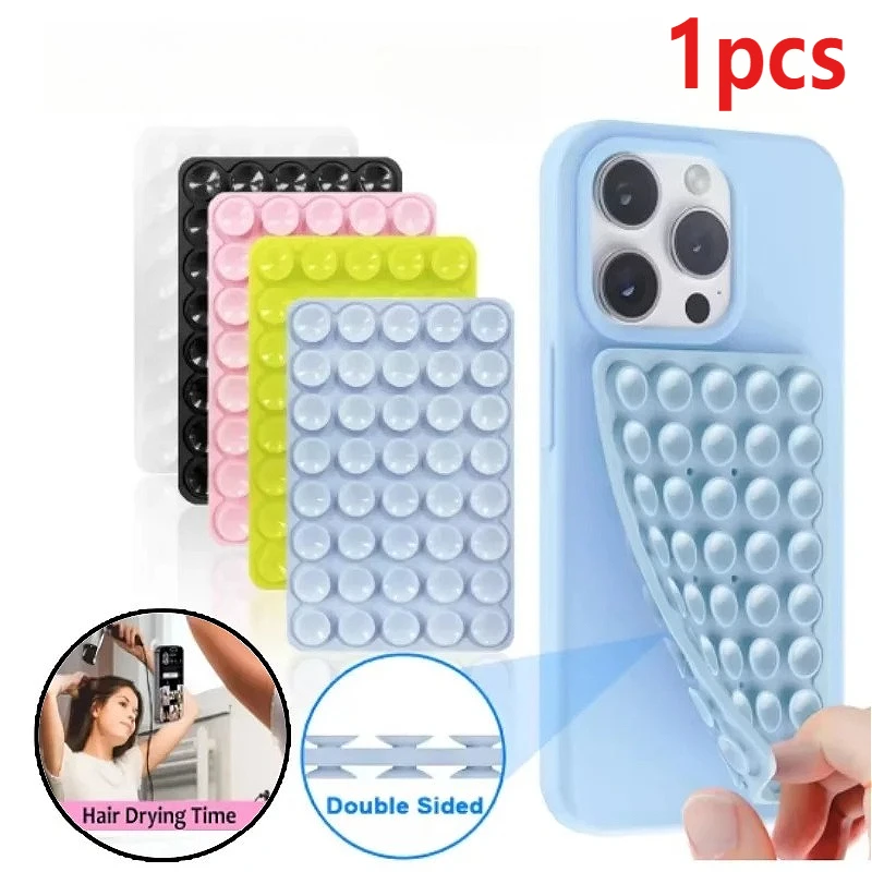 

Silicone Suction Pad Double Sided For Mobile Phone Fixture Suction Cup Backed Adhesive Silicone Rubber Fixed Sucker Pad