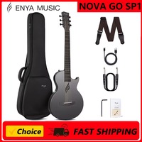Enya NOVA GO SP1 Electric Guitar Smart Carbon Fiber Acoustic 35 Inch with Pickup, Case, Strap, Cable Travel Guitarra Violão