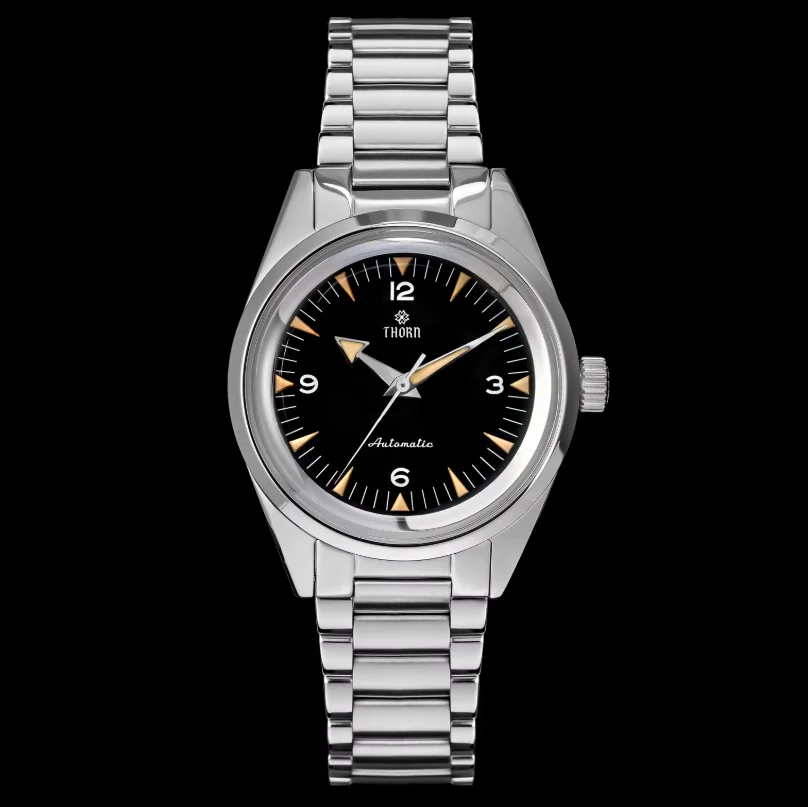 THORN Men Chronograph Watch Pilot 38.8mm Quartz Wristwatch Waterproof C3 Luminous Sapphire Mirror Ronda 5030D