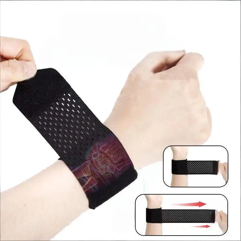2Pcs Durable Adjustable Wrist Wraps Elastic Compression Sports Wristbands for Running Climbing Badminton Joint Support Unisex